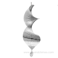 Silver Helix Wind Spinner Metal Garden Spinners